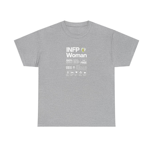 INFP Woman Ingredients White Text Tee