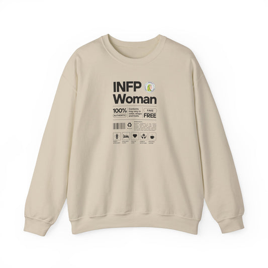 INFP Woman Ingredients Black Text Sweatshirt