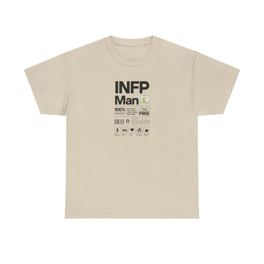 INFP Man Ingredients Black Text Tee