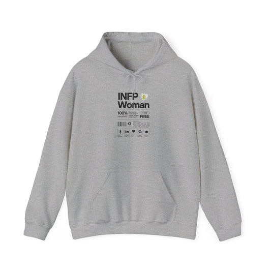 INFP Woman Ingredients Black Text Hoodie