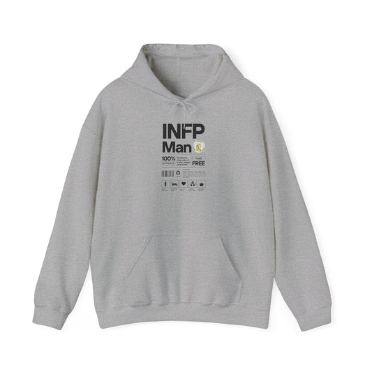 INFP Man Ingredients Black Text Hoodie