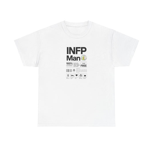 INFP Man Ingredients Black Text Tee