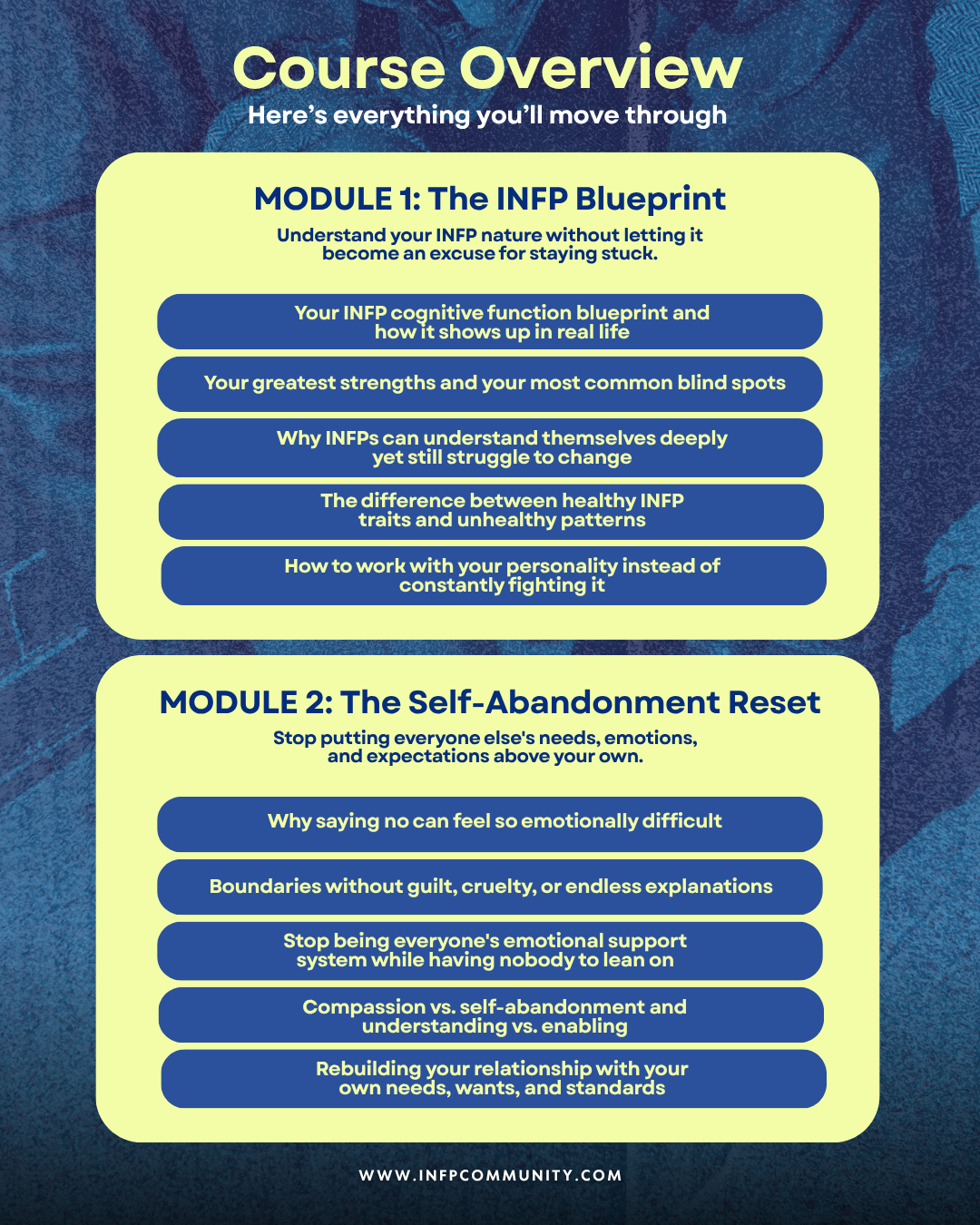 Pre-Enroll The INFP 2027 Glow Up Course