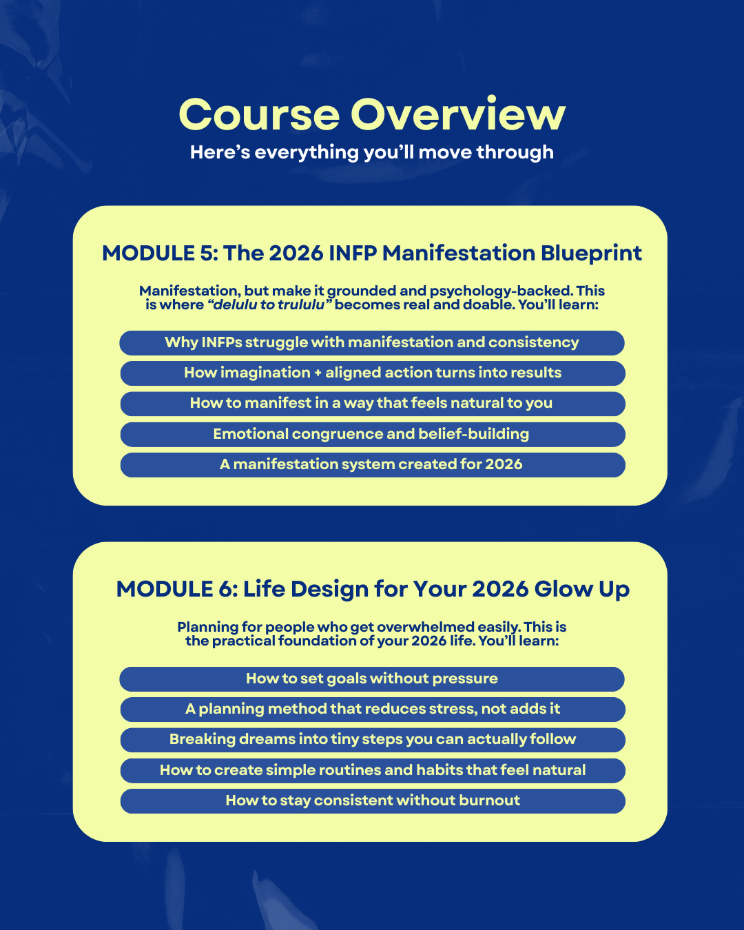 The INFP 2026 Glow Up Course